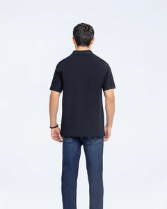 เสื้อโปโลแขนสั้นเข้ารูปสำหรับผู้ชายเสื้อโปโลมีกระดุมเสื้อกอล์ฟลำลองเสื้อยืดคลาสสิกขายดีผ้าแห้งเร็ว - Product Image 5