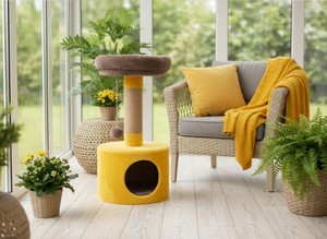 Fiona Sunny Lounge Cat House With Golden Charm - Product Image 6