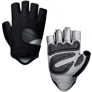 Guantes de gimnasio de medio Dedo de calidad superior Guantes de entrenamiento de levantamiento de pesas de cuero ajustables antideslizantes para deportes Fitness para ciclismo - Product Image 4