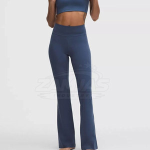 Pantalones de yoga de diseño personalizado para mujer, talla grande, hechos de spandex y poliéster, pantalones ajustados de yoga de estilo único para mujer - Product Image 2