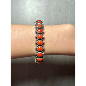 Sheilo Tso ธรรมชาติปะการังและเงินสเตอร์ลิงกำไลข้อมือเครื่องประดับแฟชั่น - Product Image 5