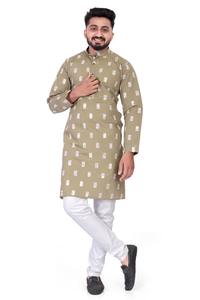 Ensemble Kurta Pyjama en coton pour homme, design vintage, qualité export, nouveau modèle, pour fêtes et mariages royaux, utilisations pour les fêtes, 2026 - Product Image 6