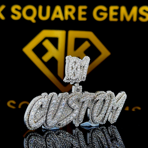 Custom Letter Hip Hop Pendant, Custom Your Letter, Men's Hip Hop <b>Number</b> Pendant, Moissanite Pendant, Ice Out Hip Hop Jewelry - Product Image 4