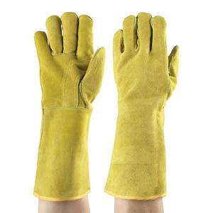 Guantes de trabajo de soldador resistentes al calor extremo con logotipo de la mejor calidad Guantes de seguridad de trabajo de soldadura de cuero transpirable de alta calidad - Product Image 2