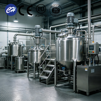 Cuve de mélange chimique industrielle en acier inoxydable 500L 1000L 2000L avec chemise chauffante SS304 CE ISO
