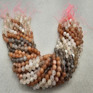 ลูกปัดพลอยมูนสโตนธรรมชาติ8มม. หลายเส้นงานแกะสลักด้วยเทคนิค - Product Image 5