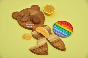 Utensilio de cocina de madera de acacia con forma de conejito, tabla para cortar de madera, queso y frutas para servir y preparar alimentos - Product Image 3