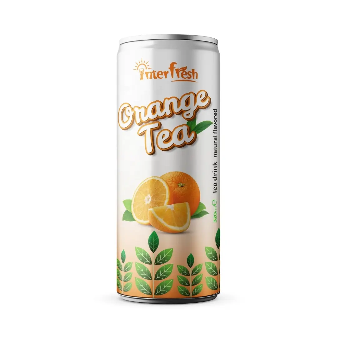 Wholesale Beverage Products 330ml Orange Tea Drink Tropical Fruit Juice From Interfresh Manufacture OEM Fruit Juice Tea Drinks