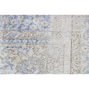 Petit tapis turc vintage de 1,4 x 2,8 pieds, tapis en laine blanc à pois - Product Image 5