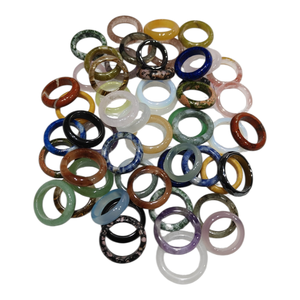 Paquete de Anillos de Piedra para Manualidades, También para la Creación de Joyas, Materiales de Arte y Manualidades para Collares, Pulseras, Pendientes, Multicolores - Product Image 1