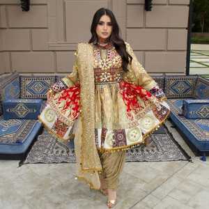 Alta calidad, precios al por mayor, MOQ bajo, vestido tradicional afgano para mujer, bordado, manga larga, vestidos Kuchi afganos a la venta - Product Image 3