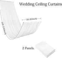 Tissu drapé de draperie de rideau de plafonds blancs pour le mariage