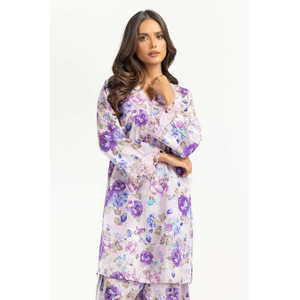 Ensemble coordonné IUSTTS-791 pour femme, décontracté, printemps/été, en mousseline de soie imprimée, ensemble 2 pièces avec manches trois-quarts et hauts courts - Product Image 4