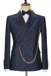 Costumes italiens deux pièces de haute qualité pour hommes <span class=keywords><strong>tenue</strong></span> d'affaires de marié de mariage exquise revers à un bouton respirant sur mesure - Product Image 5