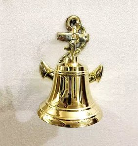 Ancla de latón macizo de 4 ", decoración de pared de barco, decoración náutica para el hogar, la mejor campana colgante, campana de puerta de latón náutico marítimo - Product Image 4