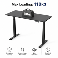 Escritorio Ergonómico Eléctrico de Altura Ajustable con Doble Motor para Trabajar de Pie o Sentado, Mesa de Computadora para Oficina en Casa