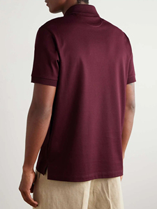 เสื้อโปโลชายแขนสั้นผ้าฝ้ายลายทางปักโลโก้ตามสั่งขายส่งจากโรงงาน - Product Image 3
