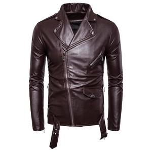 Chaqueta de moto de cuero genuino estilo motorista de carreras ajustada hecha a mano para hombre abrigo de moto clásico protector frontal de invierno - Product Image 1