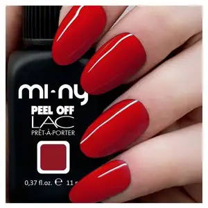 HIGH QUALITY ITALIAN REVOLUTIONARY GEL POLISH PEEL OFF LAC ONE STEP  12 FREE  VEGAN  3 IN 1  EASY REMOVAL COLOR LIPSTICK RED11ML