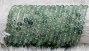 Cuentas de cristal de fluorita verde natural de primera calidad de 8 mm, redondas, para la fabricación de joyas y meditación, a precio de mayoreo. - Product Image 2