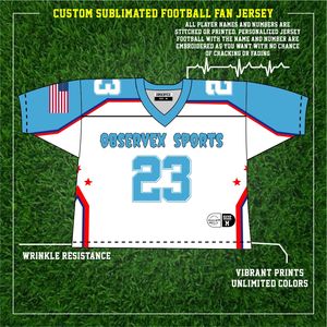 Maillot de football américain OEM, léger et confortable, personnalisable, à manches courtes et à bas quantité minimale de commande - Product Image 2