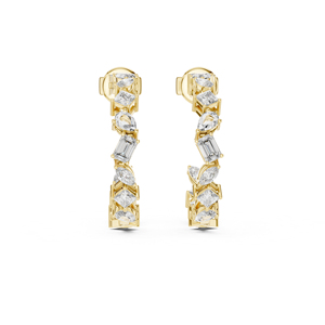 Boucles d'oreilles clous pour femme, pour anniversaire, diamants de laboratoire taille poire 1,06 carat, certifiés IGI, plaqué or rose 14K, luxe, élégantes, pour mariée, haute joaillerie - Product Image 2