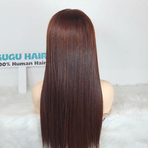 Peluca de cabello Remy humano vietnamita 100%, cierre 6x6, Parte media súper dibujada doble, encaje transparente, precio al por mayor, mujeres negras - Product Image 2