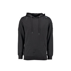 Sudadera con Capucha Oversize para Hombre, Estilo Desgastado, Muestra Gratis, Tallas Grandes, Manga Larga, Estampada, Bordada, de Forro Polar Ecológico - Product Image 1