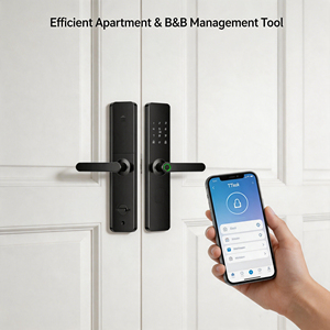 Serrure de porte intelligente TTlock, empreinte digitale, Bluetooth, mot de passe, entrée sans clé pour appartement locatif, <span class=keywords><strong>gestion</strong></span> <span class=keywords><strong>Airbnb</strong></span>, étanche, numérique - Product Image 4