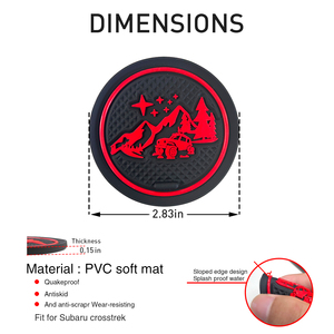 Posavasos para Portavasos de Coche para Subaru Crosstrek 2023-2024, Alfombrilla de Goma de Lujo para Portavasos - Product Image 4