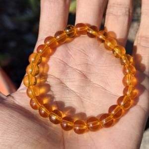 Natural Lapis Lazuli 925 Silver Adjustable 8mm <b>Beaded</b> <b>Bracelet</b> Crystal Yellow Gemstone Jewelry Mens Gift Her November Birthstone - Product Image 2