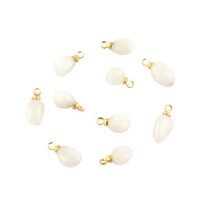 Proveedor profesional ZevA joyas cuarzo blanco DIY conector de fianza única Latón chapado en oro encantos encontrar conectores perforados superiores - Product Image 1