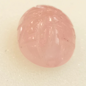 อัญมณีทรงรีสำหรับทำเครื่องประดับอัญมณีทรงรีลายดอกไม้ทำจากมอร์กาไนต์สีชมพูพีชธรรมชาติทำด้วยมือ - Product Image 4