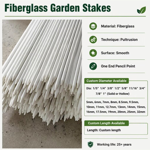 Piquets en fibre de verre de haute qualité, tiges économiques en fibre de verre pour l'éloignement des oiseaux et le soutien des plantes, prix de gros - Product Image 5