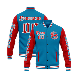 Traditional 100% Wool Letterman <b>Jacket</b> for <b>Men</b> Wholesale Classic Custom Embroidery Varsity <b>Jacket</b> with Stand Collar - Product Image 1