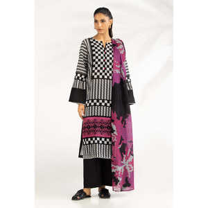 Traje Casual de 3 Piezas IUSTKSD-2208 con Estampado y Detalles Bordados, Transpirable y Elegante - Product Image 1