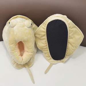 Chaussons antidérapants pour femmes, hommes, couples, adultes, nouveauté, jouet en peluche 3D, poisson monstre ray, intérieur, maison - Product Image 4