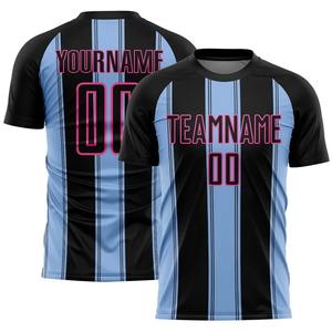 Camiseta de fútbol personalizada con gráfico de línea multicolor para hombre, camiseta de uniforme de fútbol por sublimación, camisetas deportivas de manga corta de verano - Product Image 6
