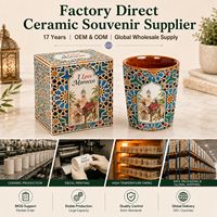 Souvenirs du Maroc, cadeaux, tasses en céramique, design géométrique coloré et image de chameau pour tasse à café en porcelaine, personnalisation OEM ODM, vente en gros