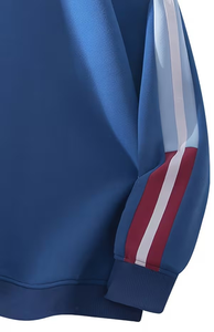 Pull-over oversize uni gris foncé et rouge pour homme, 100% coton, manches longues, coupe ample, uni, teinture unie, imprimé personnalisé, pour l'hiver - Product Image 5