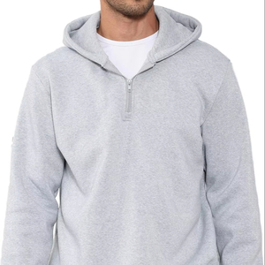 Sweat à capuche zippé quart de tour en polaire pour homme – Chaud, respirant, tricoté, construction durable, style décontracté - Product Image 1