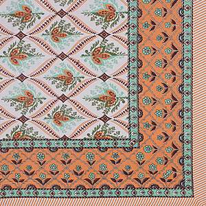 Drap de lit double king size imprimé floral marron avec 2 taies d'oreiller, ensemble de 3/4/6 pièces, drap plat avec rembourrage en coton - Product Image 5