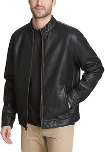 Chaqueta de cuero de vaquero con bolsillos delanteros de cuero de vaca genuino Forro interior de cierre de cremallera - Product Image 2