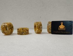 Anneaux de serviette de qualité supérieure, pierre naturelle incrustée de résine époxy, décorations de table de mariage, porte-anneau de serviette au meilleur prix - Product Image 2