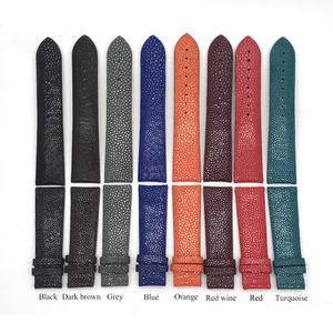 Vente en gros de bracelets de montre en cuir Stingray de haute qualité personnalisés, remplacement du bracelet en cuir à dégagement rapide - Product Image 6