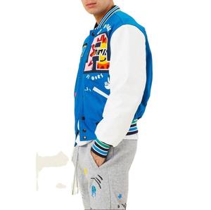 Nouvelle mode classique bleu varsity Baseball hommes 2025 automne marque de mode Slim Fit Bomber collège coton veste - Product Image 2