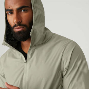 Haute qualité hommes femmes coupe-vent veste décontracté Ultra-léger imperméable séchage rapide respirant étanche à la pluie fermeture éclair impression tissu - Product Image 5