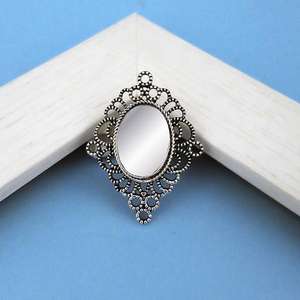 Tip Top Fashions Anillo de dedo ajustable Espejo chapado oxidado 1505517B Anillo de moda - Product Image 1