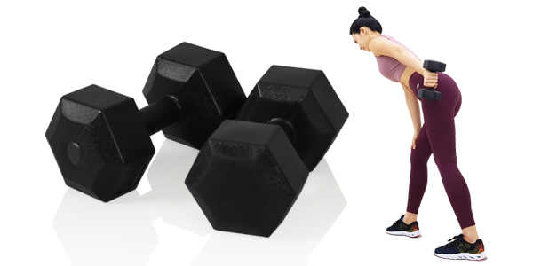 EGOGYM Black Hex Dumbbells
