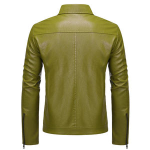 2025 Venta caliente de manga larga servicio OEM hombres chaqueta de cuero ropa de calle de alta calidad hombres chaqueta de cuero para la venta personalizada - Product Image 4
